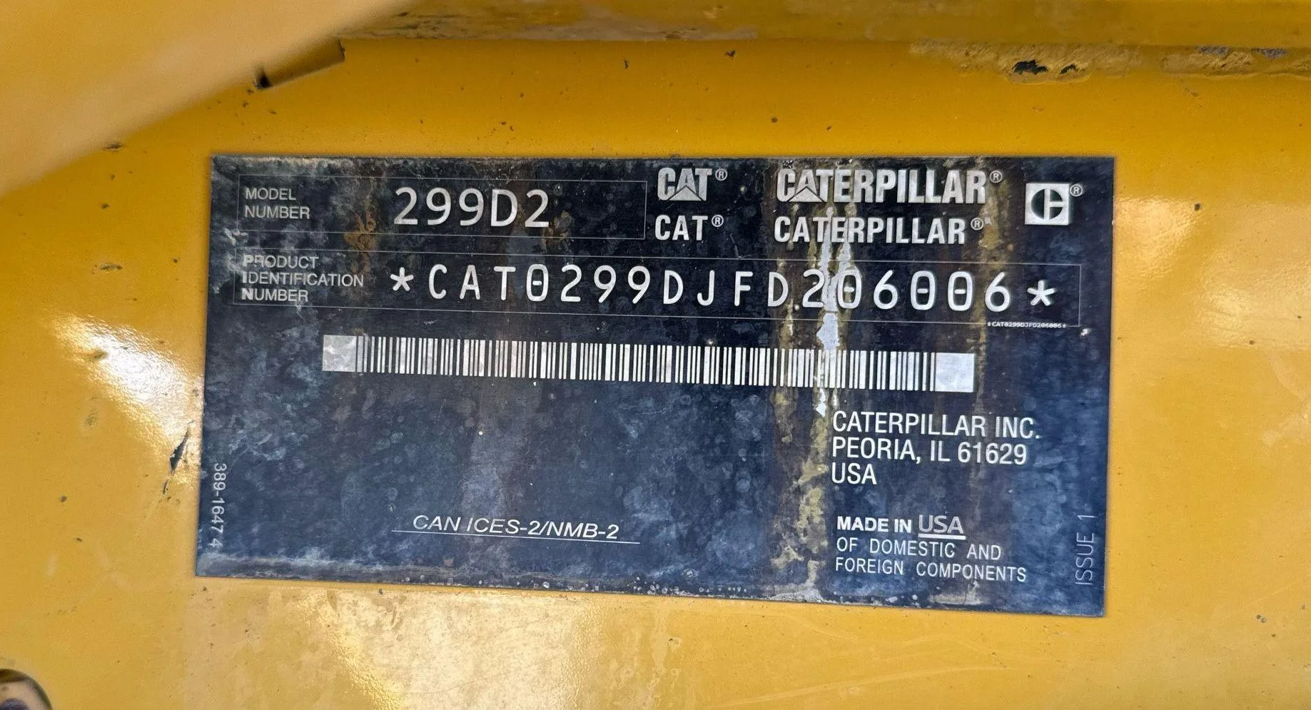 2019 Caterpillar 299D2