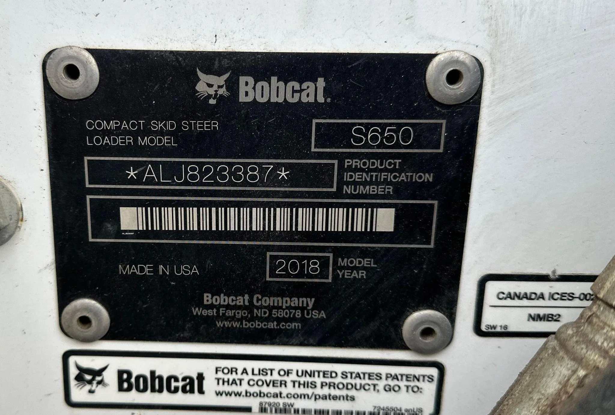 2018 Bobcat S650